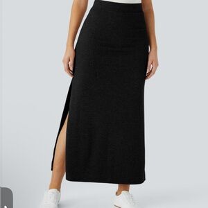 HALARA Ribbed High Waisted Hem A Line Maxi Casual Skirt XL Women’s NWOT